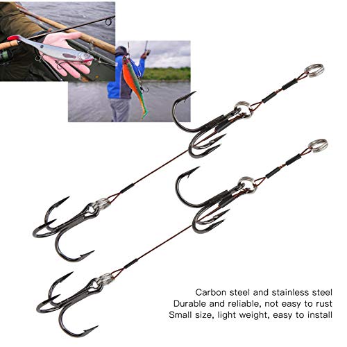FOLOSAFENAR 2 Set Angelgerät Leicht zu tragen Doppel Angelhaken Wiederverwendbar Hohe Zuverlässigkeit, zum Angeln – Bild 7