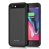 Battery Case for iPhone 8/7,Upgraded 6000mAh Portable Charging Case Protective Battery Pack for Apple iPhone 7/8 Rechargeable Charger Case Extended Backup Bank (4.7 Inch) (Black)