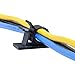 JacobsParts V1 Adhesive Cable Management Clips, 0.5 Inch Adjustable Clamp, Black (25 Pack)