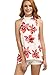 Floerns Women's Sleeveless Halter Neck Floral Tops Blouse Shirt Red S