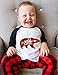 Baby 1st Birthday Outfits Wild One Long Sleeve T-Shirt with Red Plaid Pant and Hat (A-Red+Black+White, 12-18 Months)