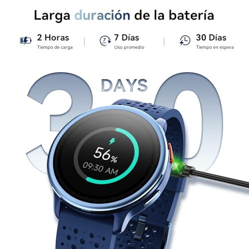 Men's Smart Watch 1.27 Inch Smartwatch Woman Round 2 Straps, Sleep Monitor Health and Fitness Functions 120+ Sports Modes 3ATM Waterproof for iPhone/Samsung/Android NBlack