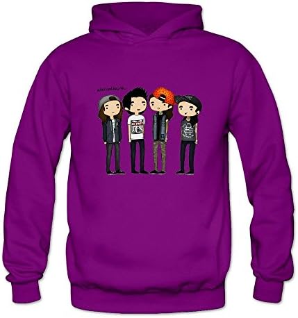 Jhikusdf Men's Pierce The Veil Long Sleeve Hoodies PurpleSmall