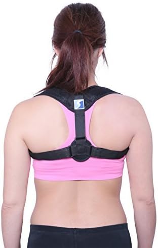 Clavicle Support Brace and Posture Corrector for Shoulder, Neck, & Back Pain Relief :: Comfortable and Fully Adjustable :: Made of Lightweight, Breathable Fabric :: For Men & Women by SS Products