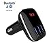 Car Charger Bluetooth FM Transmitter Wireless In-Car Hands-Free Talking Car Kit and Dual USB Charger for IPhone 6 Iphone 7 Samsung Galaxy S7 Android Smartphones Black