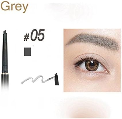 Eyebrow Pencil,Putars Women Pro Easy to Color Lasting Waterproof Double Head Rotary Brake Eyebrow Cosmetic Tool (E)