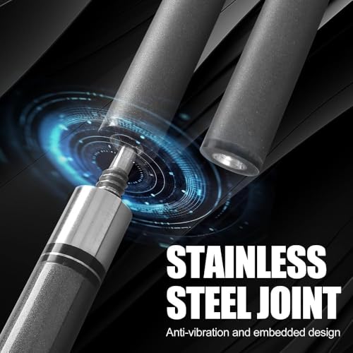 Billiard Cue Stick 9-ball 8-ball 1/2 Split Carbon Fiber Pool Cue 13MM Tip | Straightness,sweat-absorbent Grip, Stainless Steel Joint, Explosion-Proof,144cm 560g, with freebies tips chalks gloves glue