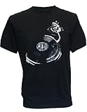 SODAtees Men's Music Vinyl Turntable Mixer LP Record Disc T-Shirt