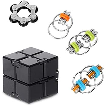 Anti-Anxiety Toys,Fidget Finger Toys,Contain Infinity Cube ,Flippy Chain,Roller Chain, Relieving Stress Boredom ADHD Autism,Easy to Carry and Use