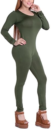 XUGWLKJ Women’s Long Sleeve One Piece Bodysuit Bodycon Clubwear Jumpsuits Romper
