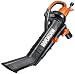 WORX WG505 3-in-1 Blower/Mulcher/Vacuum, 9" x 15" x 20", Orange and Black primary