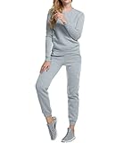 Fanala Women Long Sleeve Sport Fitness Sweatshirt Active Sweatsuit Tracksuits Set