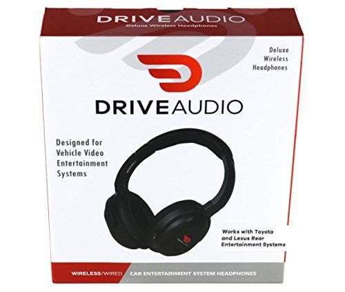 Wireless Headphones for Toyota and Lexus (2 Pack) by DriveAudio for Sienna, Venza, Sequoia, Land Cruiser, Highlander, 4Runner, Tundra, Camry, Avalon, GX, LS, RX, LX, NX, 350, 450H 2002-2018