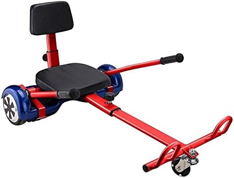 Hoverwalker III Go-Kart Conversion Kit for Hoverboards - Red. Compatible with Most Hoverboard and Self Balancing Scooter sizes like 6.5" and 8" - Adjustable - All Heights - All Ages by Nov8tech