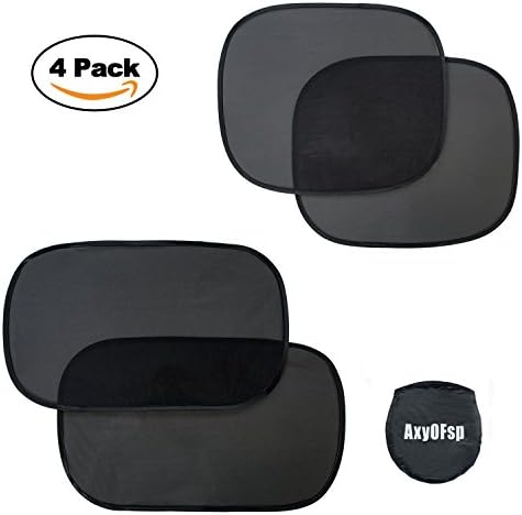 Car Sun Shade - 4 Pack Cling Car Side Windows Sunshade for Baby,Car Sunshades Protector,80 GSM for Maximum UV/Sun/Glare Protection for Kids,2 Pack 20"x12" and 2 Pack 17"x14" for Side Window Sunshades