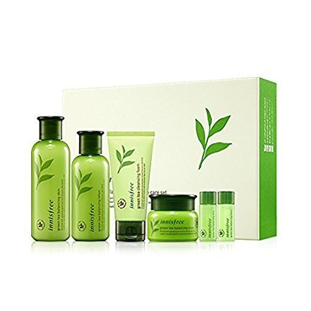 Innisfree Green Tea Balancing Special Skin Care (Skin 200ml + Lotion 160ml + Cream 50ml) Set