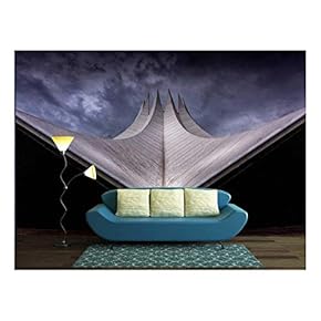 Grand View of Modern Architecture - Removable Wall Mural | Self-Adhesive Large Wallpaper - 66x96 inches