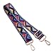 ZOOEASS Wide Shoulder Strap Adjustable Replacement Belt Guitar Style Crossbody Bag Handbag Strap Multicolor Canvas Straps(Wide:1.4in) (Film pattern)