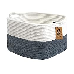 COMFY-HOMI Woven Cotton Rope Basket with