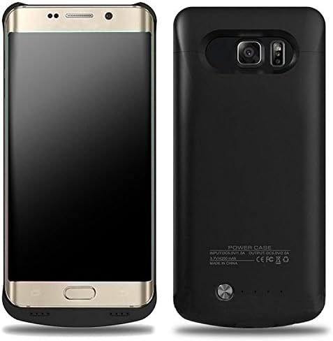 S6 Edge Plus Battery Case,4200 Mah External Backup Battery Charger Cover Case For Samsung Galaxy S6 Edge Plus Rechargeable Power Bank Case(Black)