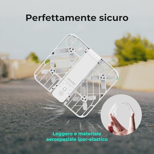 X1 Telecamera Auto-Volante, Video HDR con Drone Tascabile, Decollo sul Palmo, Percorsi di Volo Intelligenti, Follow-me Action Camera con Controllo a Mani Libere, Bianco (Combo)