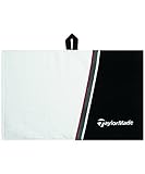 TaylorMade TM15 Cart Towel, White/Black/Gray/Red