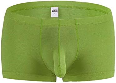 Hanneng Men's Breathe Underwear Elephant Bulge Pouch Boxer Briefs Solid Shorts Fit Underpants