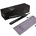 KIPOZI Hair Straightener Mini 0.5 Inch Ceramic Flat Iron for Travel, Effective for Bangs Short and Thin Hair, Dual Voltage Heats Up Quickly Black