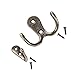Walue 30 Pieces Double and Single Bronze Prong Hooks with 60 Pieces Screws