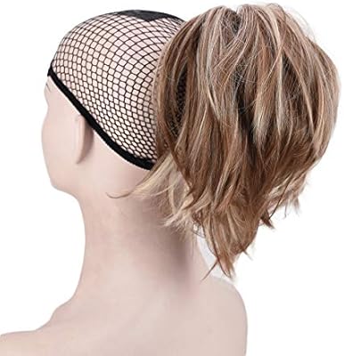 Xiangsen Adjustable Messy Ponytail Hair Extensions Short Curly