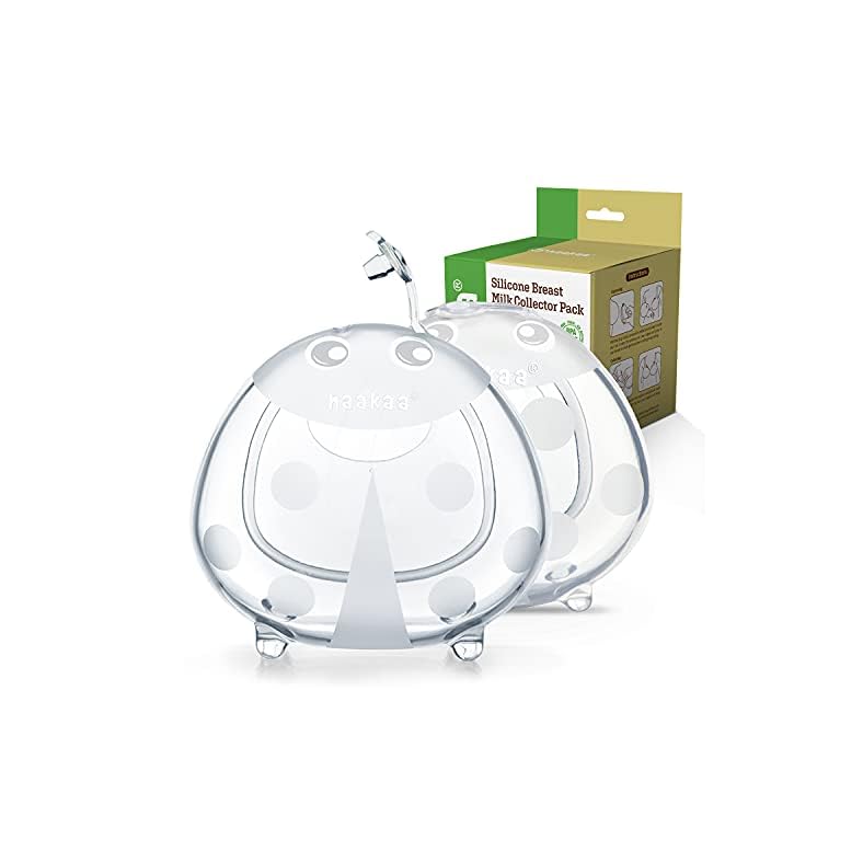 haakaa Ladybug Breast Milk Collector – Soft Breast Shells | Wearable Nursing Cups | Breastmilk Saver| Letdown Catcher…