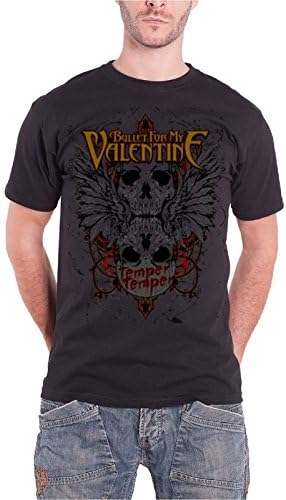 Bullet For My Valentine Mens T Shirt Black Winged Skull Official