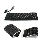 TIFENNY USB Mini Flexible Silicone Keyboard Foldable for Laptop Notebook BK
