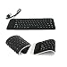 TIFENNY USB Mini Flexible Silicone Keyboard Foldable for Laptop Notebook BK primary