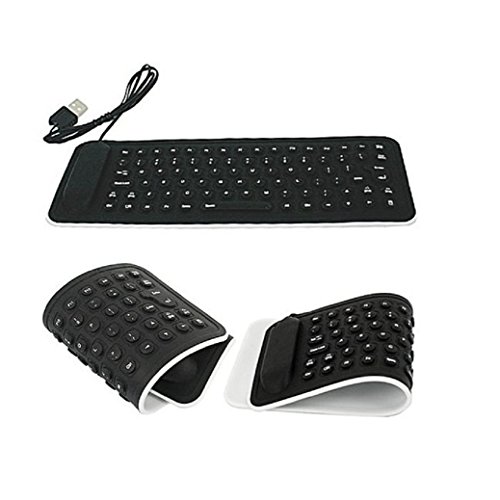 TIFENNY USB Mini Flexible Silicone Keyboard Foldable for Laptop Notebook BK