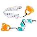 Pacifier Clip By Minlano-4 Pack Unisex Stylish Design For Boys Or Girls-Premium Quality Soothie Pacifier Holder, Teething Ring Holder-Unique Baby Shower Gift