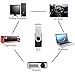 FEBNISCTE Bulk 2GB USB 2.0 Thumb Drives Pack (10pcs), Black Swivel Pen Drive with Data Stick and Cords, Promotional Item