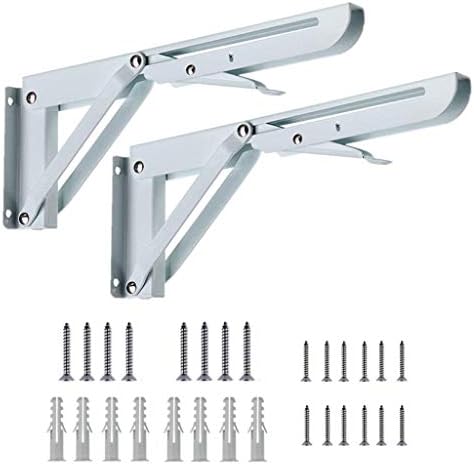 2本セッ 棚受け金具 L字型 棚支え ブラケット ホワイ 折りたたみ アイアン 金具 限定special Price 耐荷重60kg