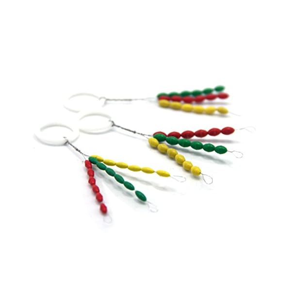 SAMS-FISHING-Float-Stops-Rubber-Colorful-Oval-Bobber-Fishing-Stopper-for-Carp-Fishing-Red-Yellow-and-Green-90pcs