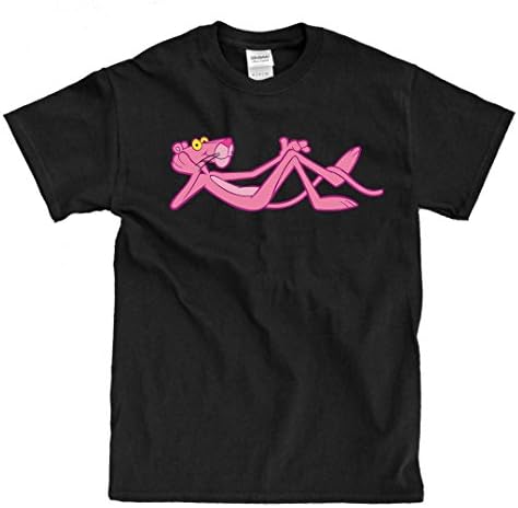 Pink Panther Classic Cartoon Black T-shirt