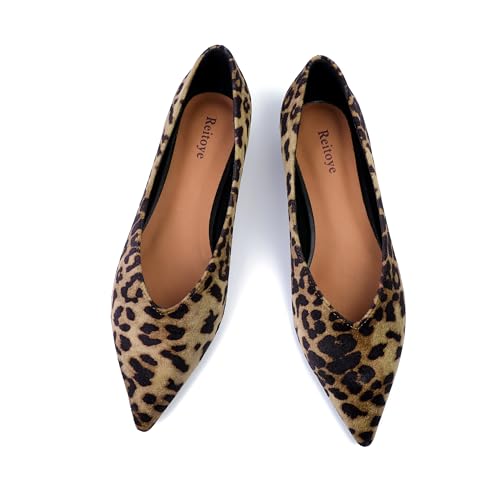 Reitoye Leopard Suede Flats