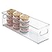 mDesign Canned Cat Food Organizer Bin for Pet Storage - Long, Clear