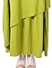 Mordenmiss Women's New Cotton Linen Long Sleeve Layered Dress Green, One Size