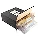 IOOOOO 120 Pieces Clear Gold Plastic Square Plates with Disposable Silverware, Disposable Plastic Dinnerware Include: 24 Dinner Plates 9.5