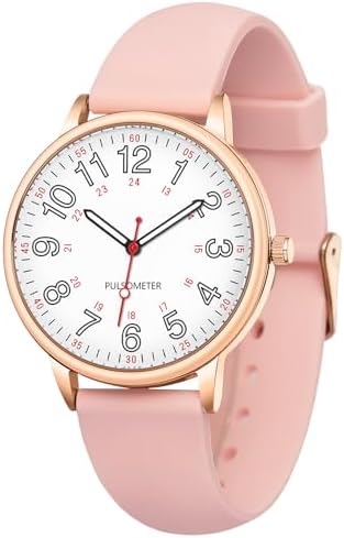 Women\'s Pink Analog Waterproof Rose Gold Nurse Medical Professional Wrist Watch BUREI Nurse Wrist Watch for Nurse Medical Professionals  main image 4