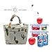 Insulated Lunch Bag Reusable Sling Shoulder Lunch Tote Travel Picnic Drawstring Bento Cooler Bag, Front Pocket and 2 Side Pockets (Color Cactus)