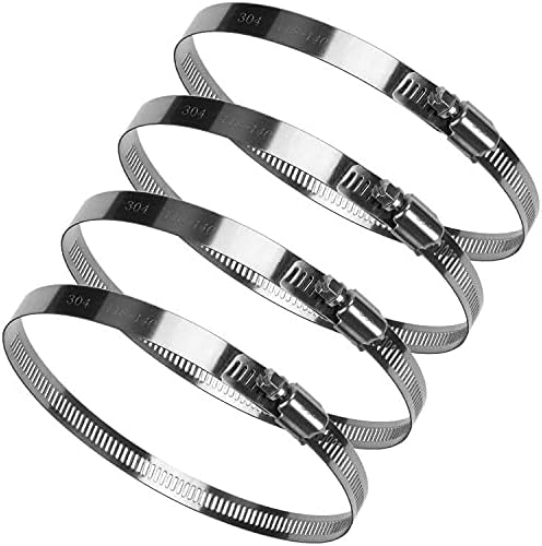 Noosverl 4 Pack Jubilee Clips Large 118-140 mm Stainless Steel Hose Clamp