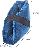 BXT 2Pcs Heel Pillows Protectors Bedsore Cushion Adjustable Strap Blue view 3