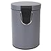 Home Basics Paris Collection Bathroom Accessories, Office, Bedroom, Decorative Waste Basket With Stylish Accent Decor To Complement Any Bathroom, 3 Liter Waste Bin, Grey