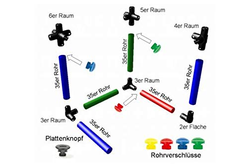 move and stic - Charlin Spielturm mit Rutsche und Schräge für den Garten oder das Kinderzimmer apfelgrün-orange… – Bild 6